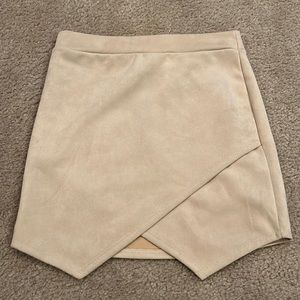 Skirt, cream colored, polyester soft material
